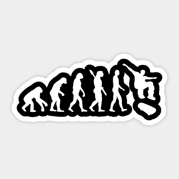 Evolution Skateboard Sticker by Designzz